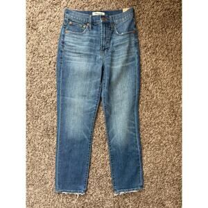 NWT Madewell The Perfect Vintage Crop Jeans Size 25 Medium Wash Cotton Stretch